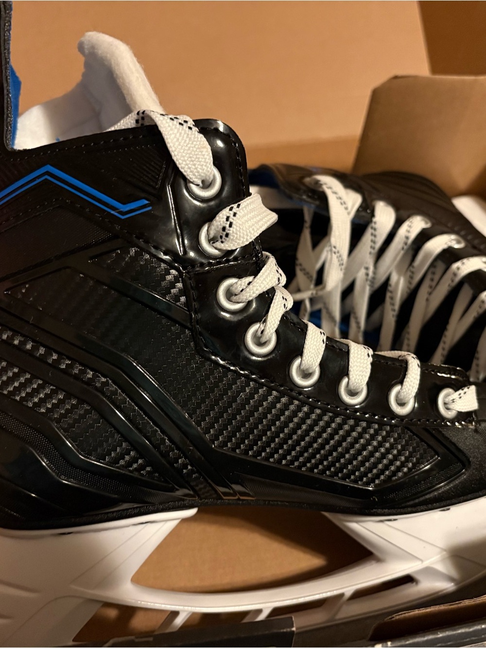 Bauer Kids Black and Blue Hockey Skates